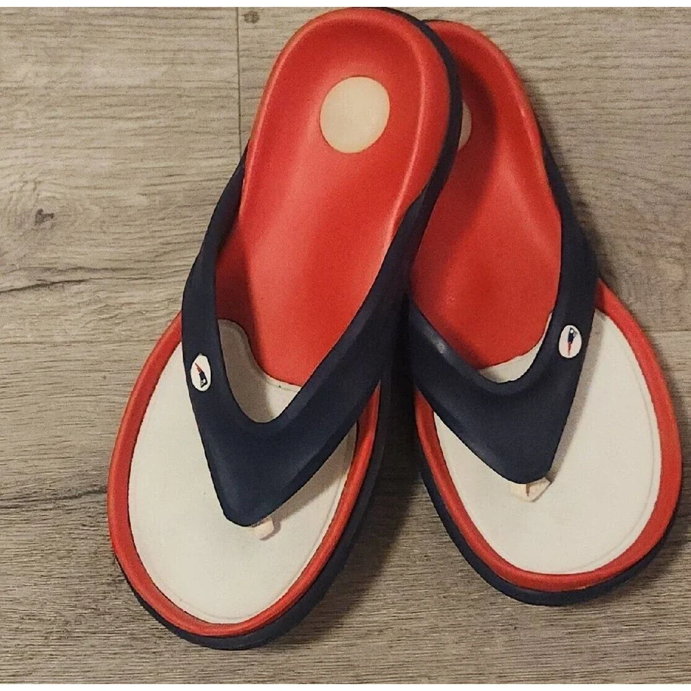NEW ENGLAND PATRIOTS‎ SLIP SANDALS FLIP FLOPS HAWAIIAN JELLY W10/M8